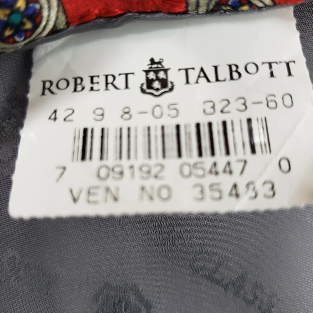 Robert Talbott Best of Class Men's Tie Red Geometric Luxury Silk Necktie Dad USA